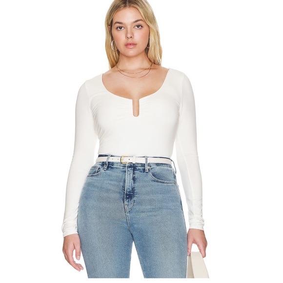 GOOD AMERICAN Good Touch U-Ring Long Sleeve Bodysuit 5 (2XL) - Picture 3 of 8